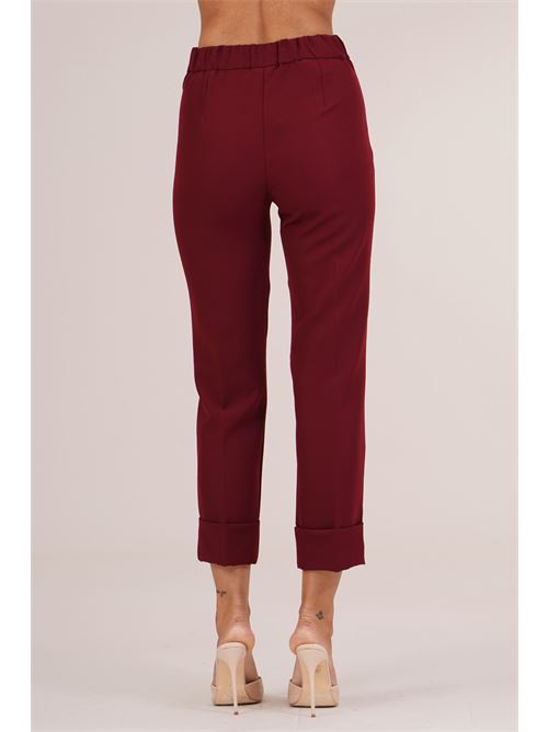 Pantalone con risvolto GM by Gai Mattiolo | GM4212BURGUNDY